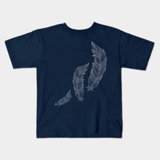 Feathers - Light Grey Kids T-Shirt